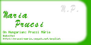 maria prucsi business card